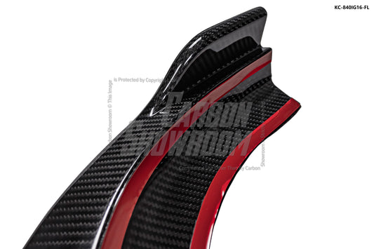 BMW 8 Series M850 840 (With M-Package Bumper) G14 G15 G16 2018 2019 2020 2021 2022 2023 2024 with Aftermarket Parts - Front Lip Pre-preg Carbon Fiber from Karbel Carbon