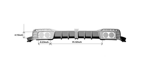 Audi A4 allroad B9.5 2020-ON with Aftermarket Parts - Rear Diffuser Pre-preg Carbon Fiber from Karbel Carbon