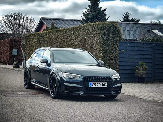 Audi A4 allroad B9 2017-2019 with Aftermarket Parts - Upper Valences Pre-preg Carbon Fiber from Karbel Carbon
