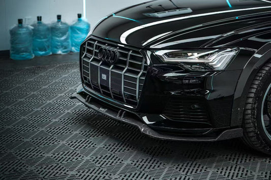 Audi A6 Allroad C8 2020-ON with Aftermarket Parts - V1 Front Lip Pre-preg Carbon Fiber from Karbel Carbon