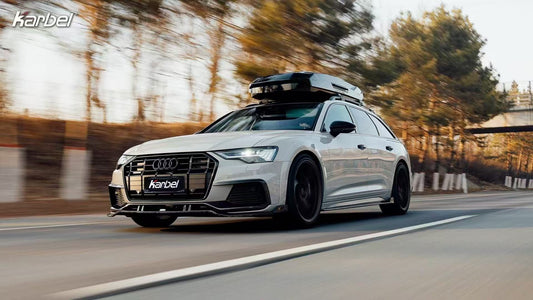 Audi A6 Allroad C8 2020-ON with Aftermarket Parts - V1 Front Lip Pre-preg Carbon Fiber from Karbel Carbon