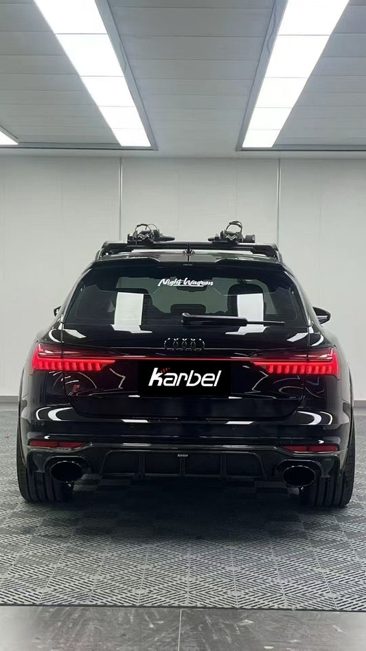 Audi A6 Allroad C8 2020-ON with Aftermarket Parts - V1 Rear Diffuser Pre-preg Carbon Fiber from Karbel Carbon