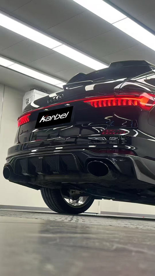 Audi A6 Allroad C8 2020-ON with Aftermarket Parts - V1 Rear Diffuser Pre-preg Carbon Fiber from Karbel Carbon