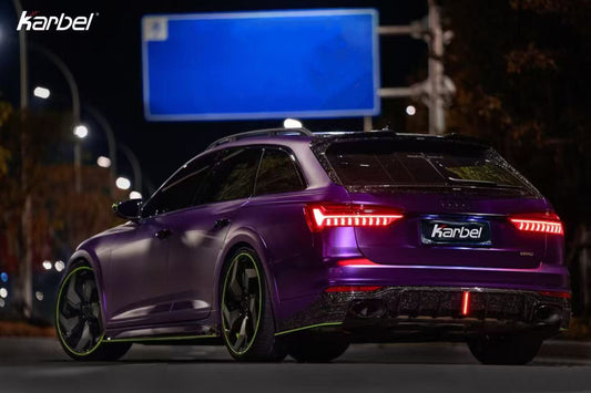 Audi A6 Allroad C8 2020-ON with Aftermarket Parts - V2 Style Rear Diffuser Pre-preg Carbon Fiber from Karbel Carbon