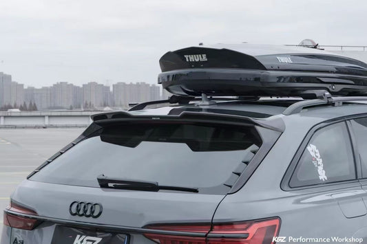 Audi A6 Allroad C8 2020-ON with Aftermarket Parts - V2 Style Rear Roof Spoiler Pre-preg Carbon Fiber from Karbel Carbon