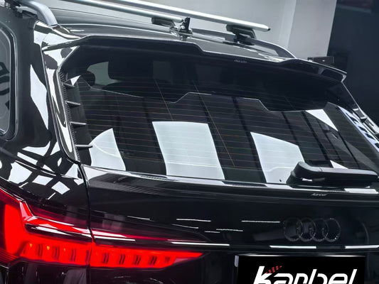 Audi A6 Allroad C8 2020-ON with Aftermarket Parts - V2 Style Rear Roof Spoiler Pre-preg Carbon Fiber from Karbel Carbon