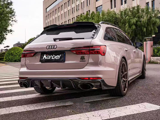 Audi A6 Allroad C8 2020-ON with Aftermarket Parts - V1 Rear Diffuser Pre-preg Carbon Fiber from Karbel Carbon