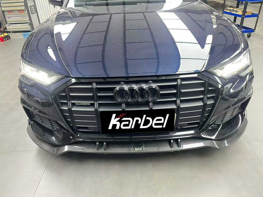 Audi A6 Allroad C8 2020-ON with Aftermarket Parts - V1 Front Lip Pre-preg Carbon Fiber from Karbel Carbon