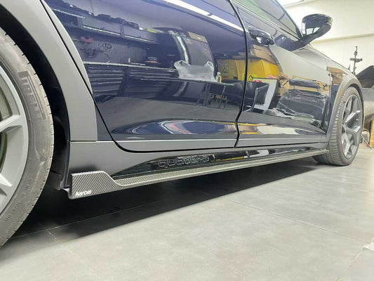 Audi A6 Allroad C8 2020-2022 With Aftermarket Parts - Side Skirts Pre-preg Carbon Fiber from Karbel Carbon