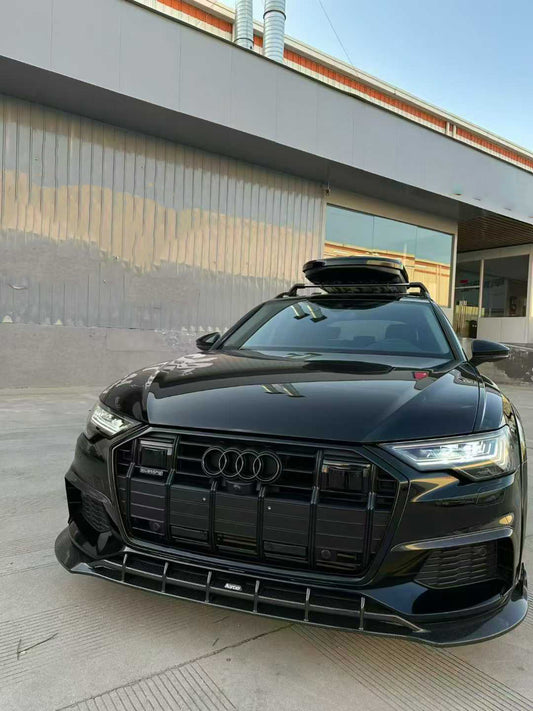Audi A6 Allroad C8 2020-ON with Aftermarket Parts - V2 Style Front Lip Pre-preg Carbon Fibe from Karbel Carbon