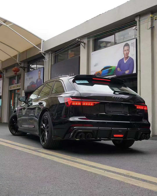 Audi A6 Allroad C8 2020-ON with Aftermarket Parts - V1 Style Rear Roof Spoiler Pre-preg Carbon Fiber from Karbel Carbon