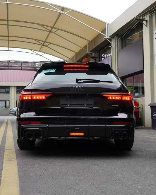 Audi A6 Allroad C8 2020-ON with Aftermarket Parts - V1 Style Rear Roof Spoiler Pre-preg Carbon Fiber from Karbel Carbon