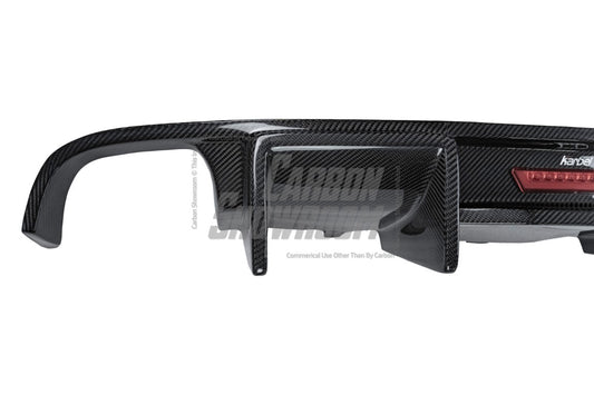 Audi A7 (fits base model, does not fit s-line) C7 2012 2013 2014 2015 with Aftermarket Parts - Rear Diffuser Pre-preg Carbon Fiber from Karbel Carbon