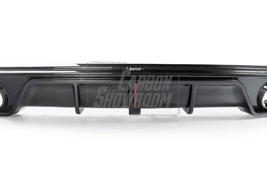 Audi Q8 2019-ON with Aftermarket Parts - V1 Style Rear Diffuser Pre-preg Carbon Fiber from Karbel Carbon