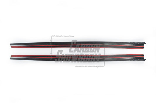 Audi RS3 8V 8V.5 2018 2019 2020 with Aftermarket Parts -  Side Skirts Pre-preg Carbon Fiber from TAKD Carbon