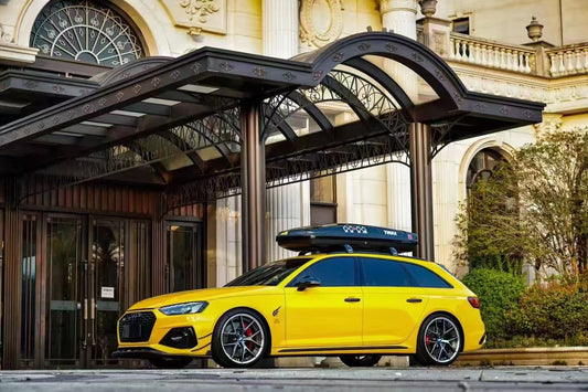 Audi RS4 B9.5 2020 2021 2022 2023 2024 with Aftermarket Parts - Front Canards Pre-preg Carbon Fiber from Karbel Carbon