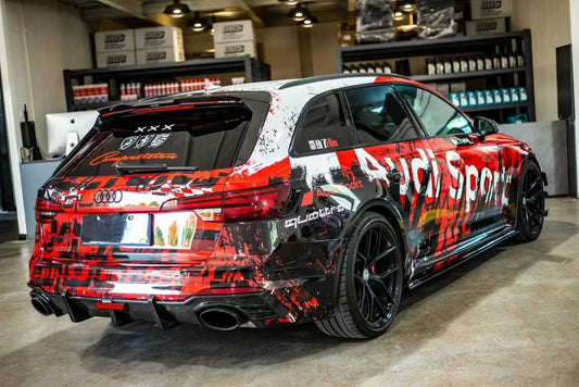 Audi RS4 B9 / B9.5 2018-ON with Aftermarket Parts - Pre-preg Carbon Fiber Side Skirts from Karbel Carbon