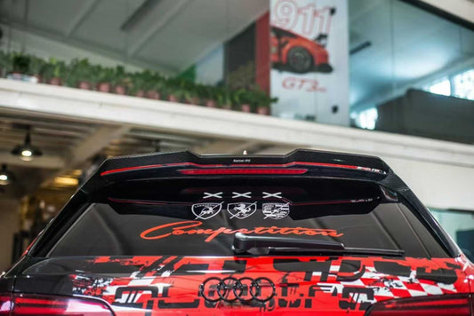 Audi RS4 B9 / B9.5 2018 2019 2020 2021 2022 2023 2024 with Aftermarket Parts - V1 Style Rear Roof Spoiler Pre-preg Carbon Fiber from Karbel Carbon