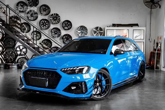 Audi RS4 B9.5 2020 2021 2022 2023 2024 with Aftermarket Parts - Fog Light Trim Overlay Pre-preg Carbon Fiber from Karbel Carbon