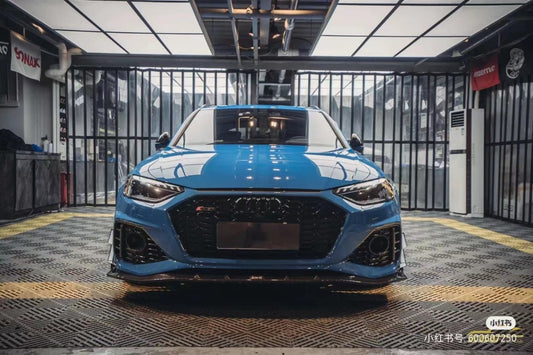 Audi RS4 B9.5 2020 2021 2022 2023 2024 with Aftermarket Parts - Front Lip Pre-preg Carbon Fiber from Karbel Carbon