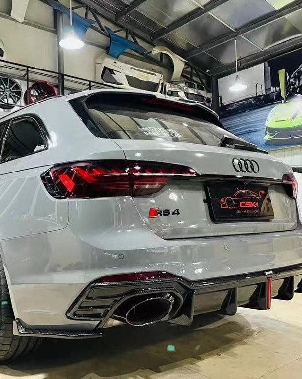 Rs4 Rear Spoiler Audi RS4 B9 / B9.5 Aftermarket Parts - Karbel Carbon Rear Roof Spoiler ...