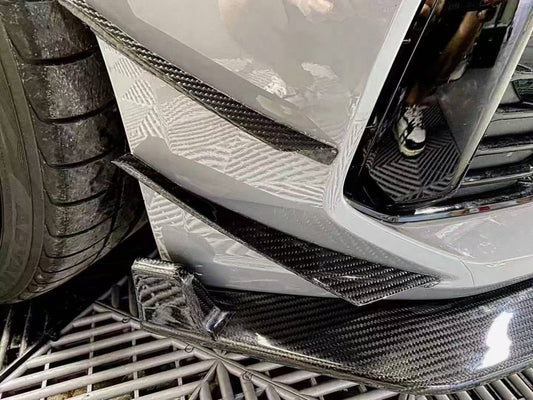 Audi RS4 B9.5 2020 2021 2022 2023 2024 with Aftermarket Parts - Front Lip Pre-preg Carbon Fiber from Karbel Carbon