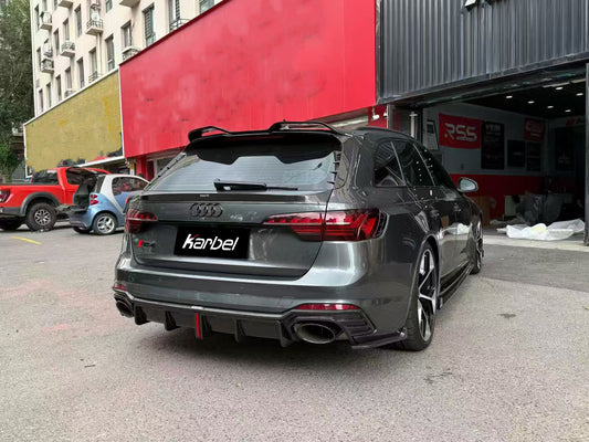 Audi RS4 B9 / B9.5 2018 2019 2020 2021 2022 2023 2024 with Aftermarket Parts - Rear Trunk Spoiler Carbon Fiber from Karbel Carbon
