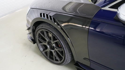 Audi S4 A4 B9 2017 2018 2019 & S4 A4 B9.5 2020 2021 2022 2023 2024 With Aftermarket Parts - Front Fenders Pre-preg Carbon Fiber from Karbel Carbon