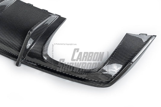 Audi S3 A3 (with S bumper) 8V 2014 2015 2016 With Aftermarket Parts - Rear Diffuser Pre-preg Carbon Fiber from Karbel Carbon