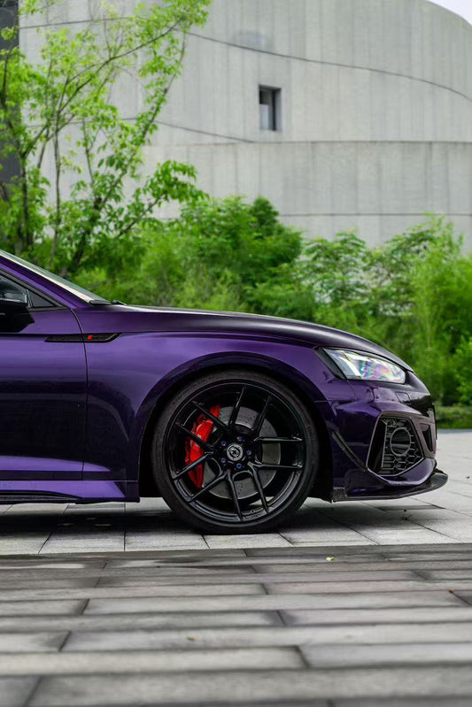 Karbel Carbon Dry Carbon Fiber Side Skirt Overlay Trim & Extension Trim For Audi RS5 B9.5 2020-2025