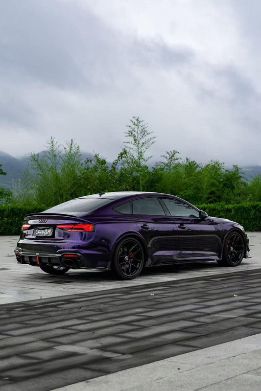 Karbel Carbon Dry Carbon Fiber Side Skirt Overlay Trim & Extension Trim For Audi RS5 B9.5 2020-2025