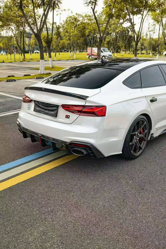 Karbel Carbon V1 Rear Lip Spoiler for Audi RS5 S5 A5 B9 B9.5 2017-Early 2025 Sedan Sportback Dry Pre-preg Carbon Fiber