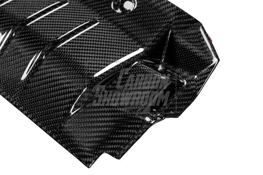 Audi RS4 B9.5 2020 2021 2022 2023 2024 & RS5 B9.5 2020 2021 2022 2023 2024 with Aftermarket Parts - Radiator Cooling Plate Pre-preg Carbon Fiber from Karbel Carbon