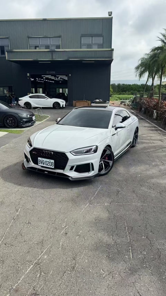 Audi RS5 B9 2018 2019 2020 with Aftermarket Parts - Front Lip Pre-preg Carbon Fiber from Karbel Carbon