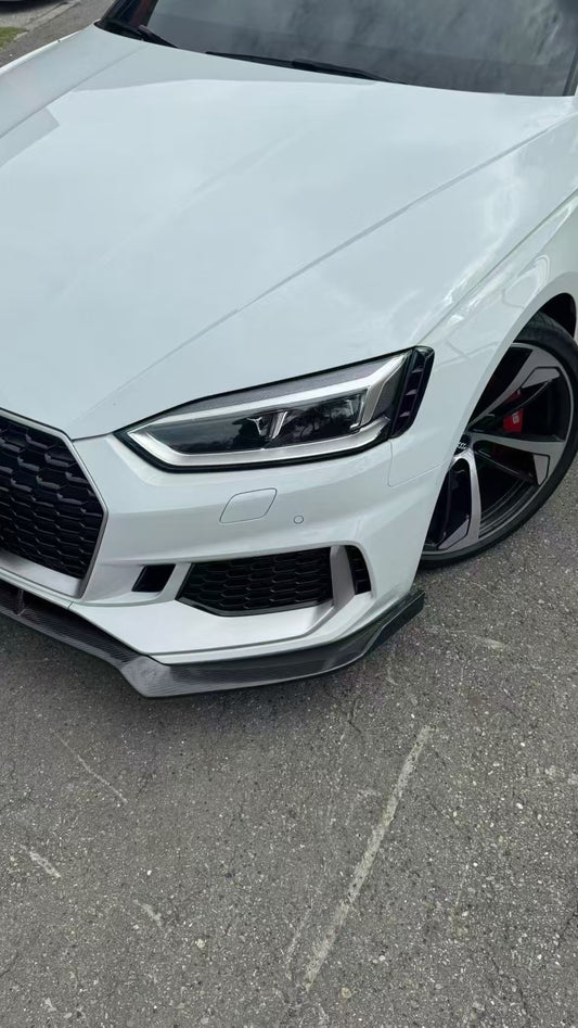 Audi RS5 B9 2018 2019 2020 with Aftermarket Parts - Front Lip Pre-preg Carbon Fiber from Karbel Carbon