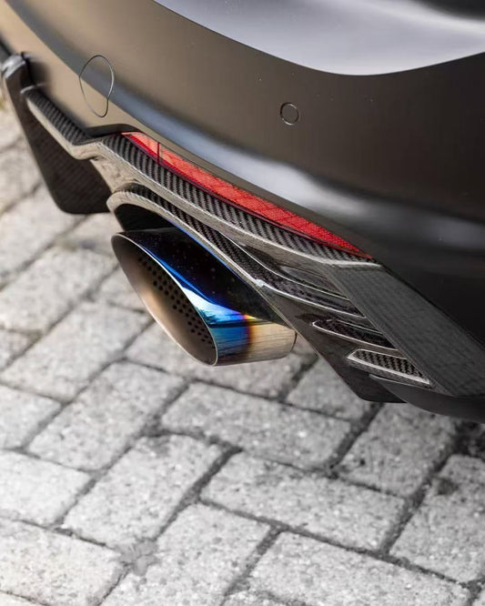 Audi RS5 B9 2018 2019 2020 with Aftermarket Parts - Rear Diffuser Pre-preg Carbon Fiber from Karbel Carbon