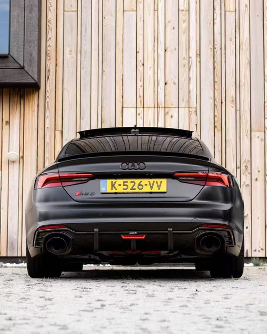 Audi RS5 B9 2018 2019 2020 with Aftermarket Parts - Rear Diffuser Pre-preg Carbon Fiber from Karbel Carbon