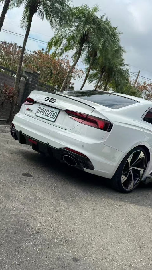 Audi RS5 B9 2018 2019 2020 with Aftermarket Parts - Rear Diffuser Pre-preg Carbon Fiber from Karbel Carbon