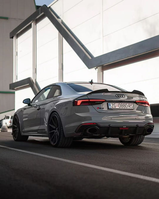Audi RS5 S5 A5 B9 / B9.5 2017-ON with Aftermarket Parts - Rear Lip Spoiler Pre-preg Carbon Fiber from Karbel Carbon