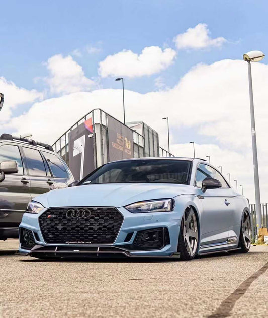 Audi RS5 B9 2018 2019 2020 with Aftermarket Parts - Front Lip Pre-preg Carbon Fiber from Karbel Carbon