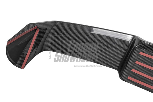 Audi RS6 C8 2020-ON with Aftermarket Parts - Rear Trunk Spoiler Pre-preg Carbon Fiber from Karbel Carbon