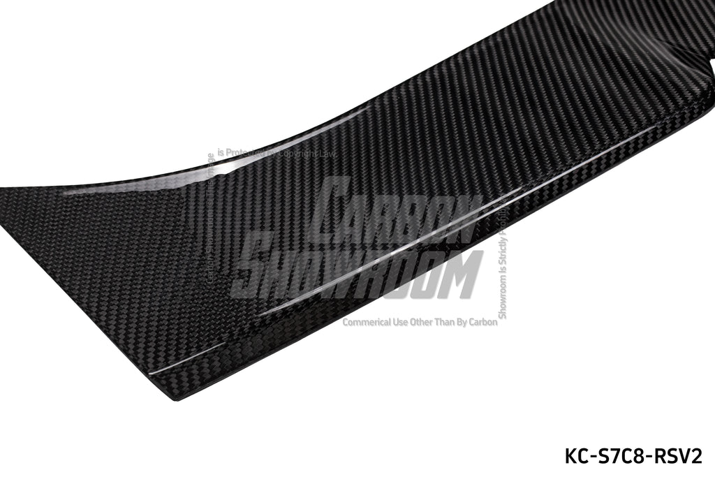 Audi RS7 S7 A7 C8 2019-ON with Aftermarket Parts - V2 Style Rear Spoiler Pre-preg Carbon Fiber from Karbel Carbon