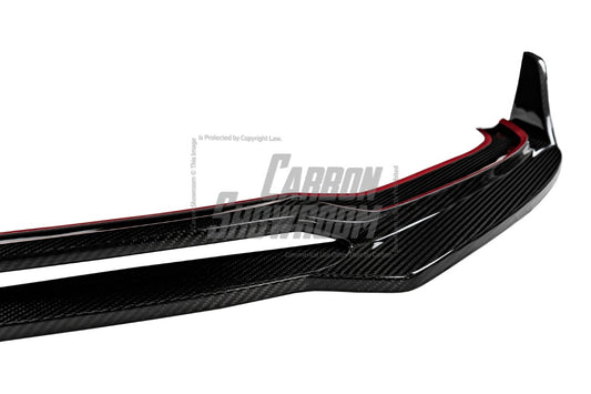 Audi S3 A3 8V & 8V.5 2017 2018 2019 2020 with Aftermarket Parts -  Front Lip Pre-preg Carbon Fiber from Karbel Carbon