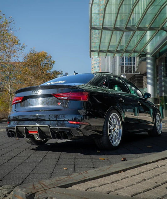 Audi A3 (fits Base model only) 8V 2014 2015 2016 With Aftermarket Parts - Rear Diffuser Pre-preg Carbon Fiber from Karbel Carbon