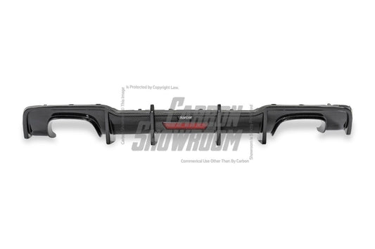 Audi S3 A3 (with S-bumper) 8V.5 2017 2018 2019 2020 With Aftermarket Parts - With LED Light Style Rear Diffuser Pre-preg Carbon Fiber from Karbel Carbon