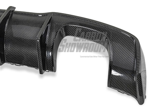 Audi S3 A3 (with S-bumper) 8V.5 2017 2018 2019 2020 With Aftermarket Parts - With LED Light Style Rear Diffuser Pre-preg Carbon Fiber from Karbel Carbon