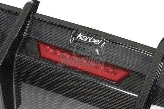 Audi S3 A3 (with S-bumper) 8V.5 2017 2018 2019 2020 With Aftermarket Parts - With LED Light Style Rear Diffuser Pre-preg Carbon Fiber from Karbel Carbon