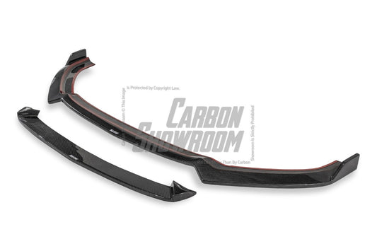 Audi S3 A3 (with S-bumper) 8V.5 2017 2018 2019 2020 with Aftermarket Parts - Front Lip Pre-preg Carbon Fiber from Karbel Carbon