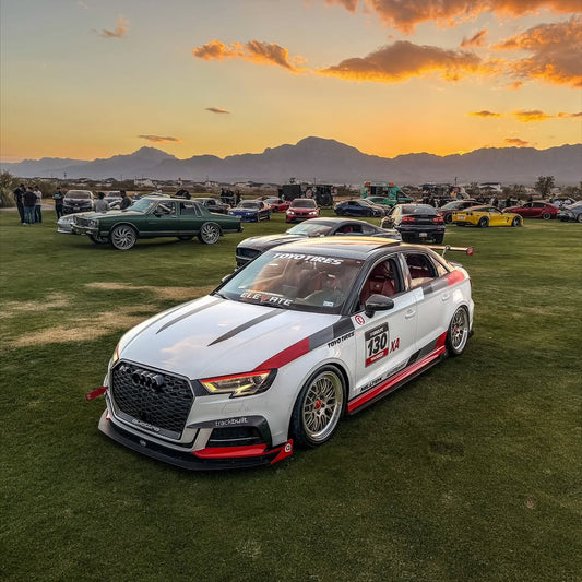 Audi S3 A3 S-line (with s-line bumper) 8V.5 2017 2018 2019 2020 with Aftermarket Parts - Upper Valences Pre-preg Carbon Fiber from Karbel Carbon