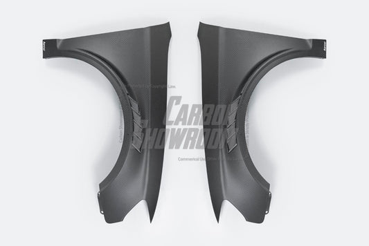 Audi S3 A3 8V.5 2015 2016 2017 2018 2019 2020 & RS3 8V.5 2018 2019 2020 With Aftermarket Parts - Front Fenders Pre-preg Carbon Fiber from Karbel Carbon
